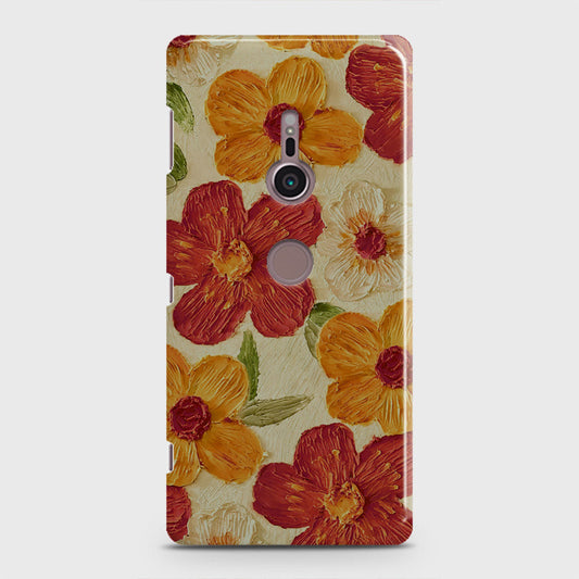 Sony Xperia XZ2 Cover - Floral Series - Design 6 - Red & Orange - Matte Finish - Snap On Hard Case with LifeTime Colors Guarantee