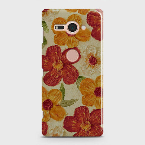 Sony Xperia XZ2 Compact Cover - Floral Series - Design 6 - Red & Orange - Matte Finish - Snap On Hard Case with LifeTime Colors Guarantee