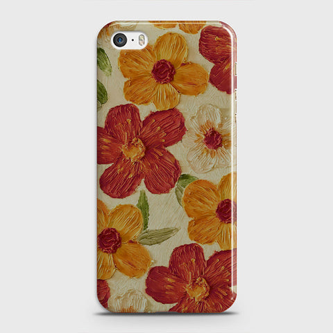 iPhone 5C Cover - Floral Series - Design 6 - Red & Orange - Matte Finish - Snap On Hard Case with LifeTime Colors Guarantee