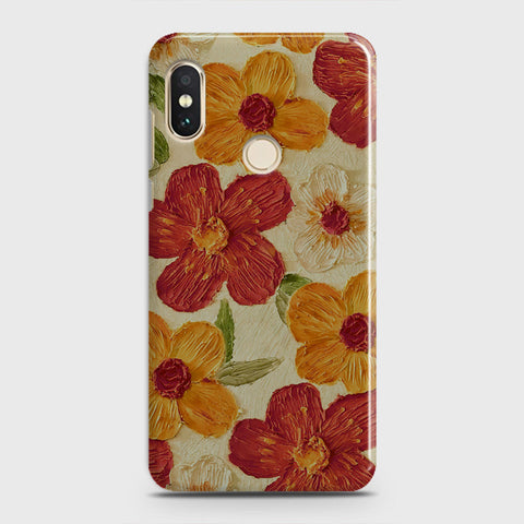 Xiaomi Mi 8 Cover - Floral Series - Design 6 - Red & Orange - Matte Finish - Snap On Hard Case with LifeTime Colors Guarantee