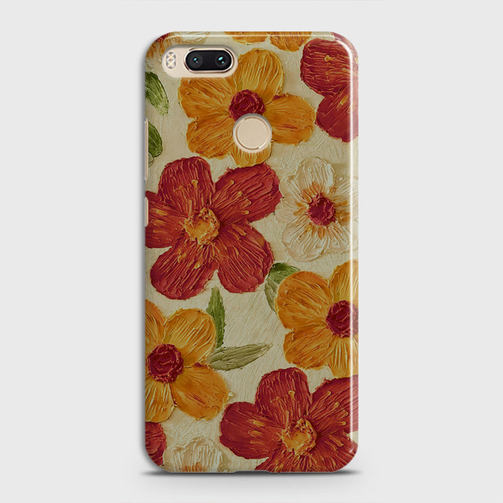 Xiaomi Mi A1 Cover - Floral Series - Design 6 - Red & Orange - Matte Finish - Snap On Hard Case with LifeTime Colors Guarantee