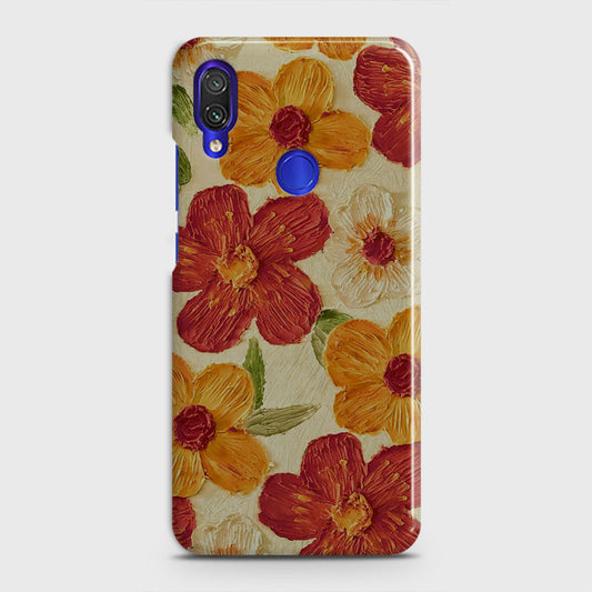 Xiaomi Redmi Note 7 Cover - Floral Series - Design 6 - Red & Orange - Matte Finish - Snap On Hard Case with LifeTime Colors Guarantee