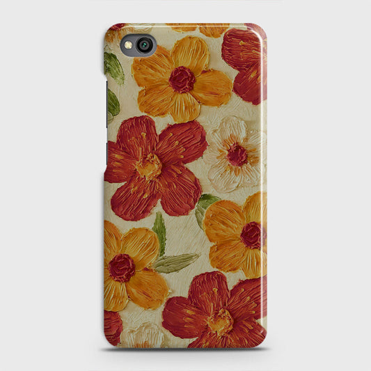 Xiaomi Redmi Go Cover - Floral Series - Design 6 - Red & Orange - Matte Finish - Snap On Hard Case with LifeTime Colors Guarantee