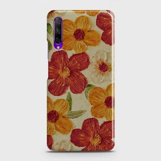 Honor 9X Cover - Floral Series - Design 6 - Red & Orange - Matte Finish - Snap On Hard Case with LifeTime Colors Guarantee