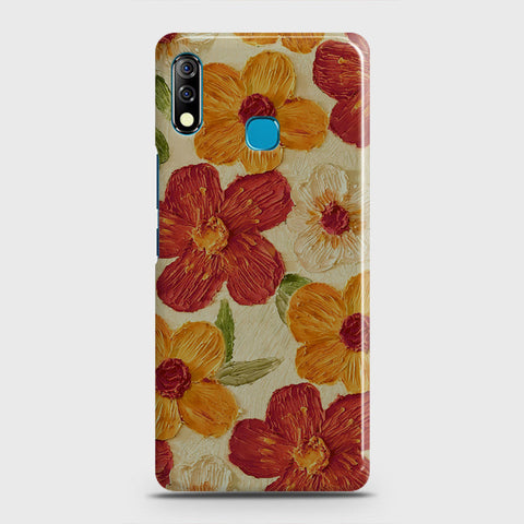 Infinix Hot 8 Lite Cover - Floral Series - Design 6 - Red & Orange - Matte Finish - Snap On Hard Case with LifeTime Colors Guarantee