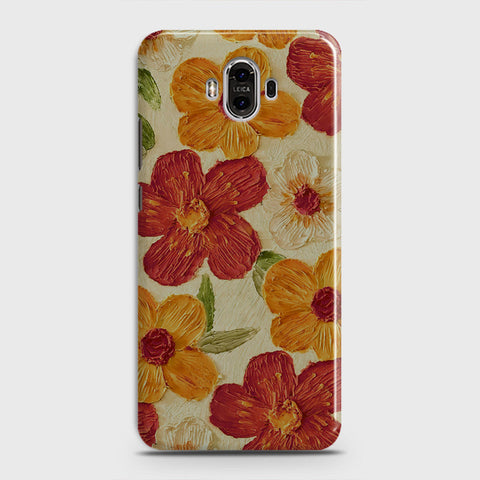 Huawei Mate 10 Cover - Floral Series - Design 6 - Red & Orange - Matte Finish - Snap On Hard Case with LifeTime Colors Guarantee