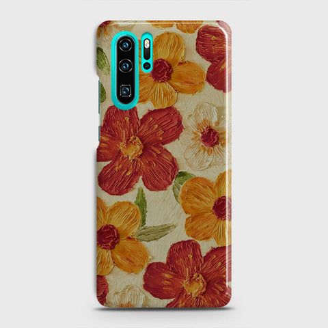 Huawei P30 Pro Cover - Floral Series - Design 6 - Red & Orange - Matte Finish - Snap On Hard Case with LifeTime Colors Guarantee