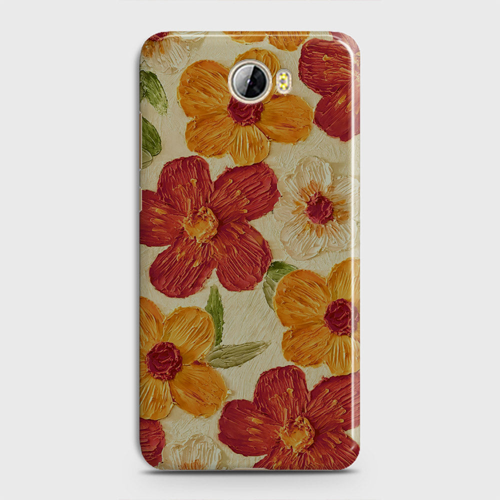 Huawei Y5 II Cover - Floral Series - Design 6 - Red & Orange - Matte Finish - Snap On Hard Case with LifeTime Colors Guarantee