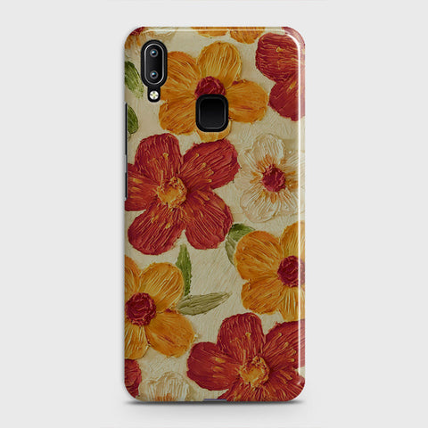 Vivo Y95 Cover - Floral Series - Design 6 - Red & Orange - Matte Finish - Snap On Hard Case with LifeTime Colors Guarantee