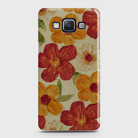 Samsung Galaxy A5 2015 Cover - Floral Series - Design 6 - Red & Orange - Matte Finish - Snap On Hard Case with LifeTime Colors Guarantee