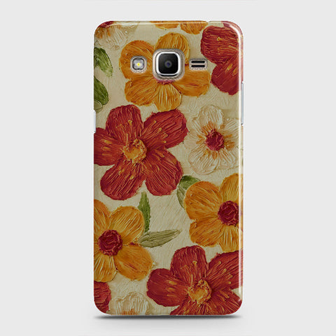 Samsung Galaxy Grand Prime Cover - Floral Series - Design 6 - Red & Orange - Matte Finish - Snap On Hard Case with LifeTime Colors Guarantee