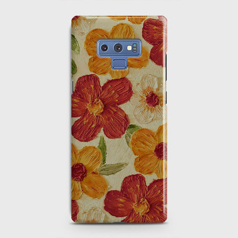 Samsung Galaxy Note 9 Cover - Floral Series - Design 6 - Red & Orange - Matte Finish - Snap On Hard Case with LifeTime Colors Guarantee