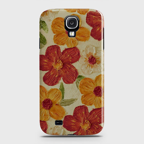 Samsung Galaxy S4 Cover - Floral Series - Design 6 - Red & Orange - Matte Finish - Snap On Hard Case with LifeTime Colors Guarantee