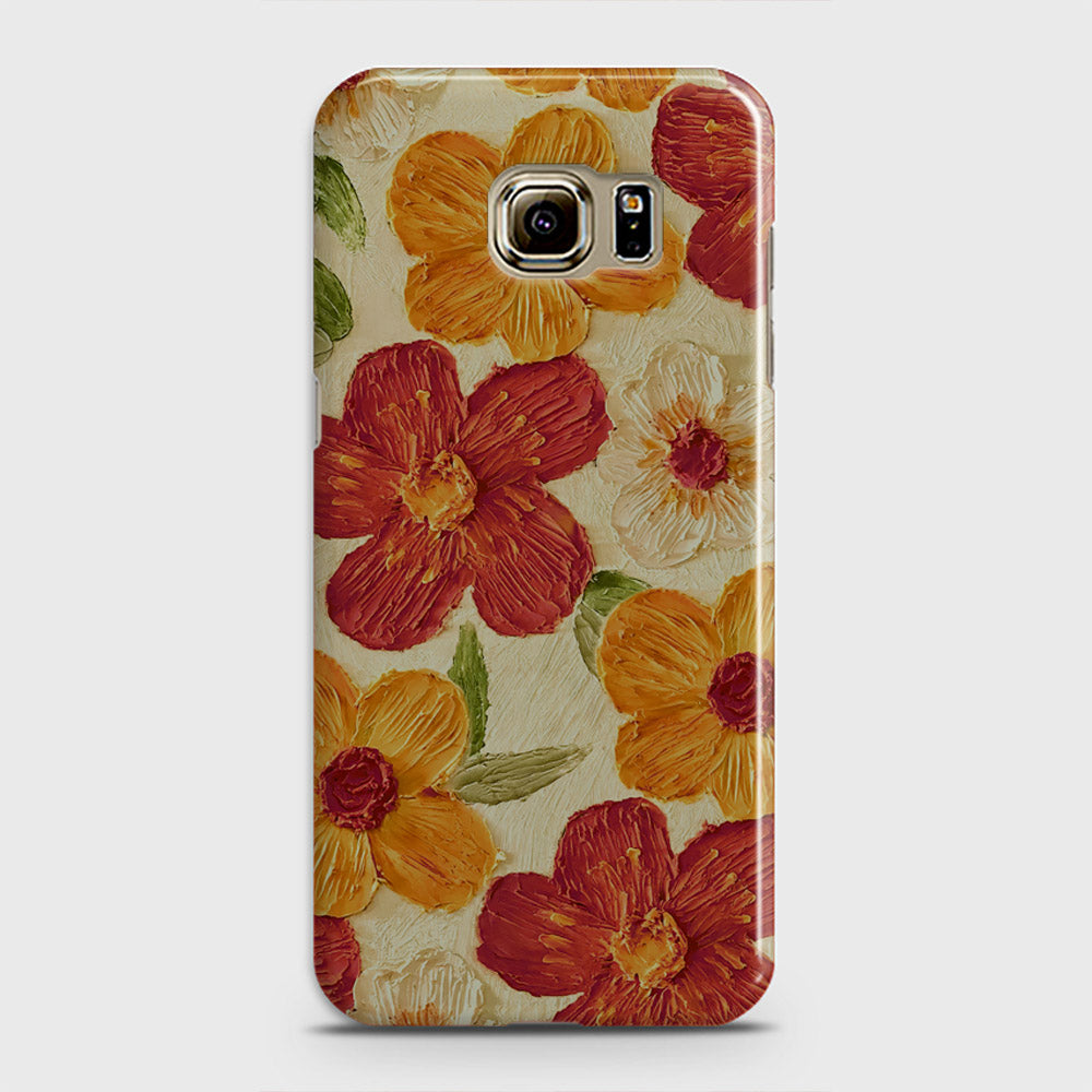 Samsung Galaxy S6 Cover - Floral Series - Design 6 - Red & Orange - Matte Finish - Snap On Hard Case with LifeTime Colors Guarantee