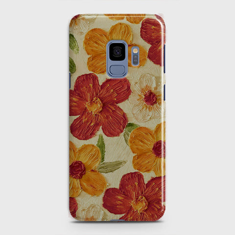 Samsung Galaxy S9 Cover - Floral Series - Design 6 - Red & Orange - Matte Finish - Snap On Hard Case with LifeTime Colors Guarantee