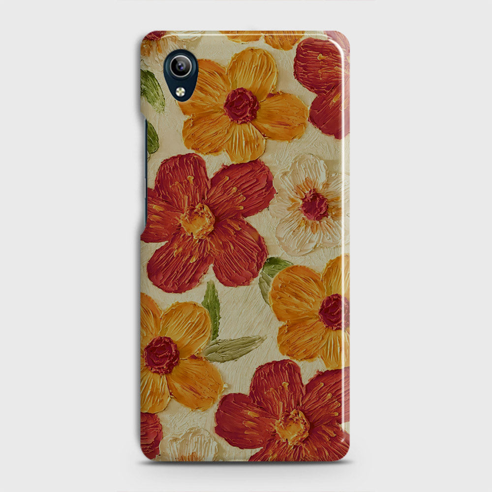 Vivo Y91C Cover - Floral Series - Design 6 - Red & Orange - Matte Finish - Snap On Hard Case with LifeTime Colors Guarantee