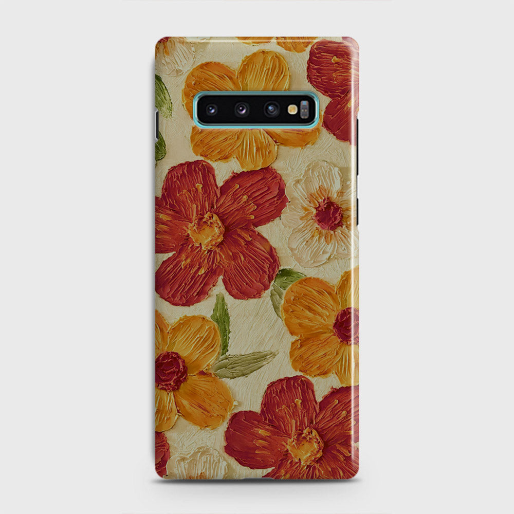 Samsung Galaxy S10 Plus Cover - Floral Series - Design 6 - Red & Orange - Matte Finish - Snap On Hard Case with LifeTime Colors Guarantee