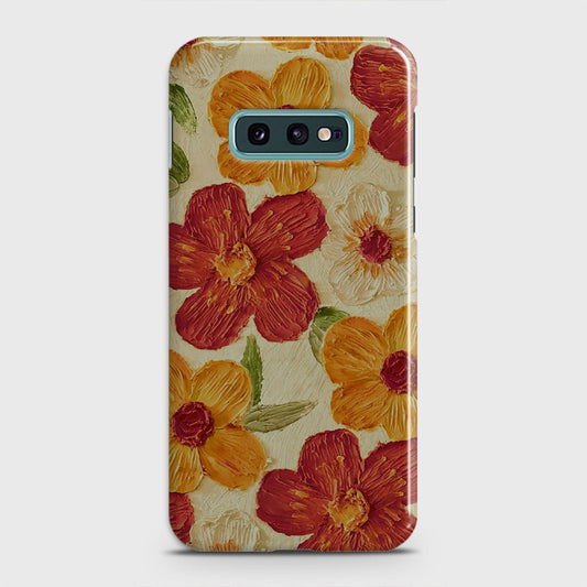 Samsung Galaxy S10e Cover - Floral Series - Design 6 - Red & Orange - Matte Finish - Snap On Hard Case with LifeTime Colors Guarantee