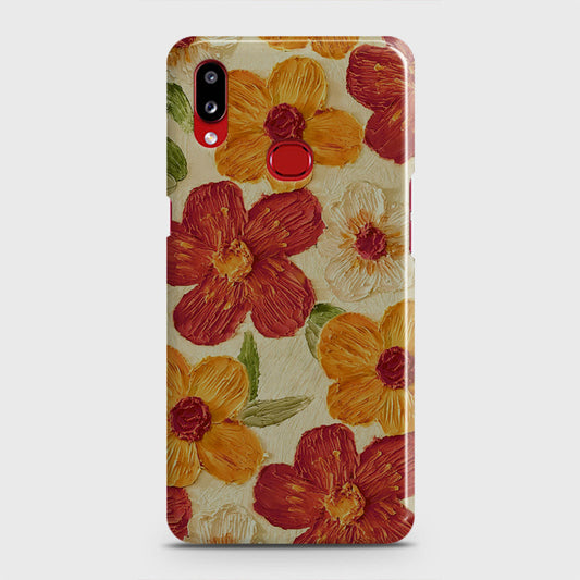 Samsung Galaxy A10s Cover - Floral Series - Design 6 - Red & Orange - Matte Finish - Snap On Hard Case with LifeTime Colors Guarantee