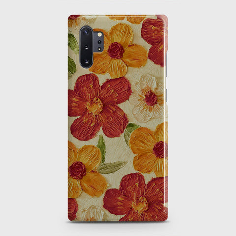 Samsung Galaxy Note 10 Plus Cover - Floral Series - Design 6 - Red & Orange - Matte Finish - Snap On Hard Case with LifeTime Colors Guarantee