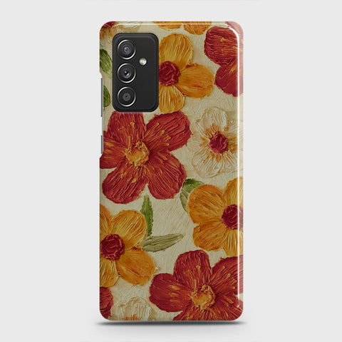 Samsung Galaxy M52 5G Cover - Floral Series - Design 6 - Red & Orange - Matte Finish - Snap On Hard Case with LifeTime Colors Guarantee