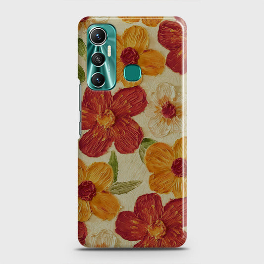 Infinix Hot 11 Cover - Floral Series - Design 6 - Red & Orange - Matte Finish - Snap On Hard Case with LifeTime Colors Guarantee