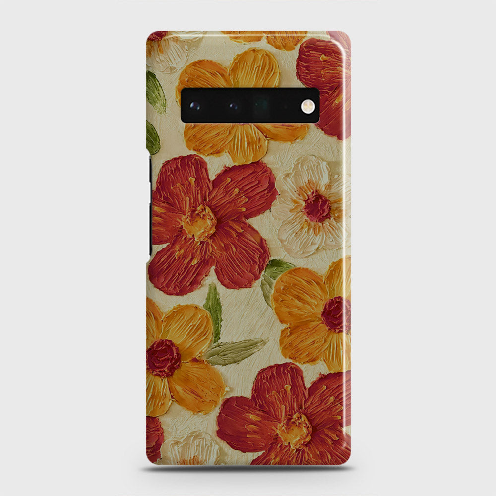 Google Pixel 6 Pro Cover - Floral Series - Design 6 - Red & Orange - Matte Finish - Snap On Hard Case with LifeTime Colors Guarantee