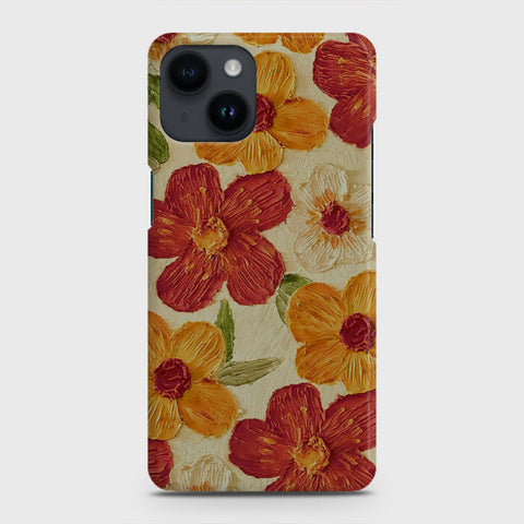 iPhone 14 Cover - Floral Series - Design 6 - Red & Orange - Matte Finish - Snap On Hard Case with LifeTime Colors Guarantee