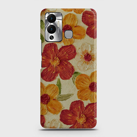 Infinix Hot 12 Play Cover - Floral Series - Design 6 - Red & Orange - Matte Finish - Snap On Hard Case with LifeTime Colors Guarantee