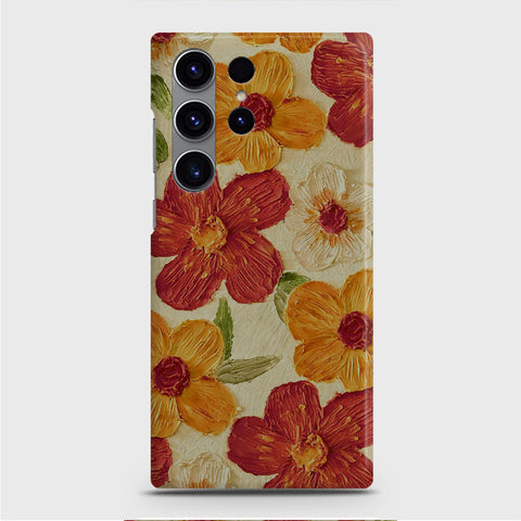 Samsung Galaxy S23 Ultra Cover - Floral Series - Design 6 - Red & Orange - Matte Finish - Snap On Hard Case with LifeTime Colors Guarantee