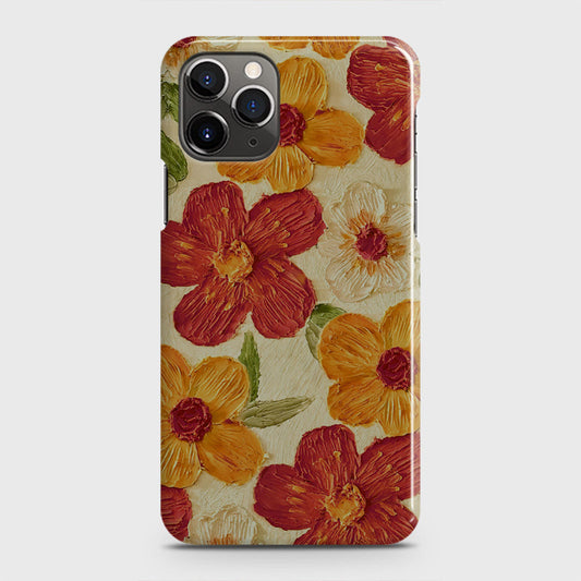 iPhone 11 Pro Cover - Floral Series - Design 6 - Red & Orange - Matte Finish - Snap On Hard Case with LifeTime Colors Guarantee