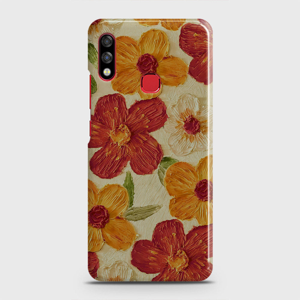 Infinix Hot 7 Pro Cover - Floral Series - Design 6 - Red & Orange - Matte Finish - Snap On Hard Case with LifeTime Colors Guarantee