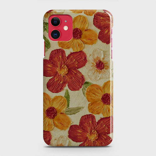 iPhone 11 Cover - Floral Series - Design 6 - Red & Orange - Matte Finish - Snap On Hard Case with LifeTime Colors Guarantee