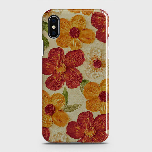 iPhone XS Max Cover - Floral Series - Design 6 - Red & Orange - Matte Finish - Snap On Hard Case with LifeTime Colors Guarantee