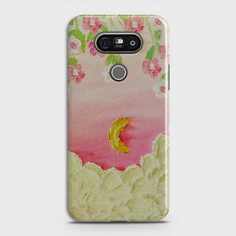 LG G5 Cover - Floral Series  - Design 7 - Pink & Yellow - Matte Finish - Snap On Hard Case with LifeTime Colors Guarantee