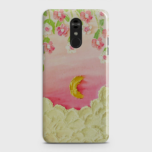 LG Stylo 4 Cover - Floral Series  - Design 7 - Pink & Yellow - Matte Finish - Snap On Hard Case with LifeTime Colors Guarantee