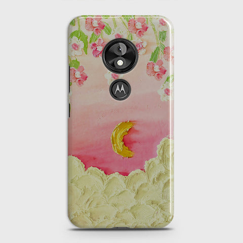 Motorola Moto E5 / G6 Play Cover - Floral Series - Design 7 - Pink & Yellow - Matte Finish - Snap On Hard Case with LifeTime Colors Guarantee