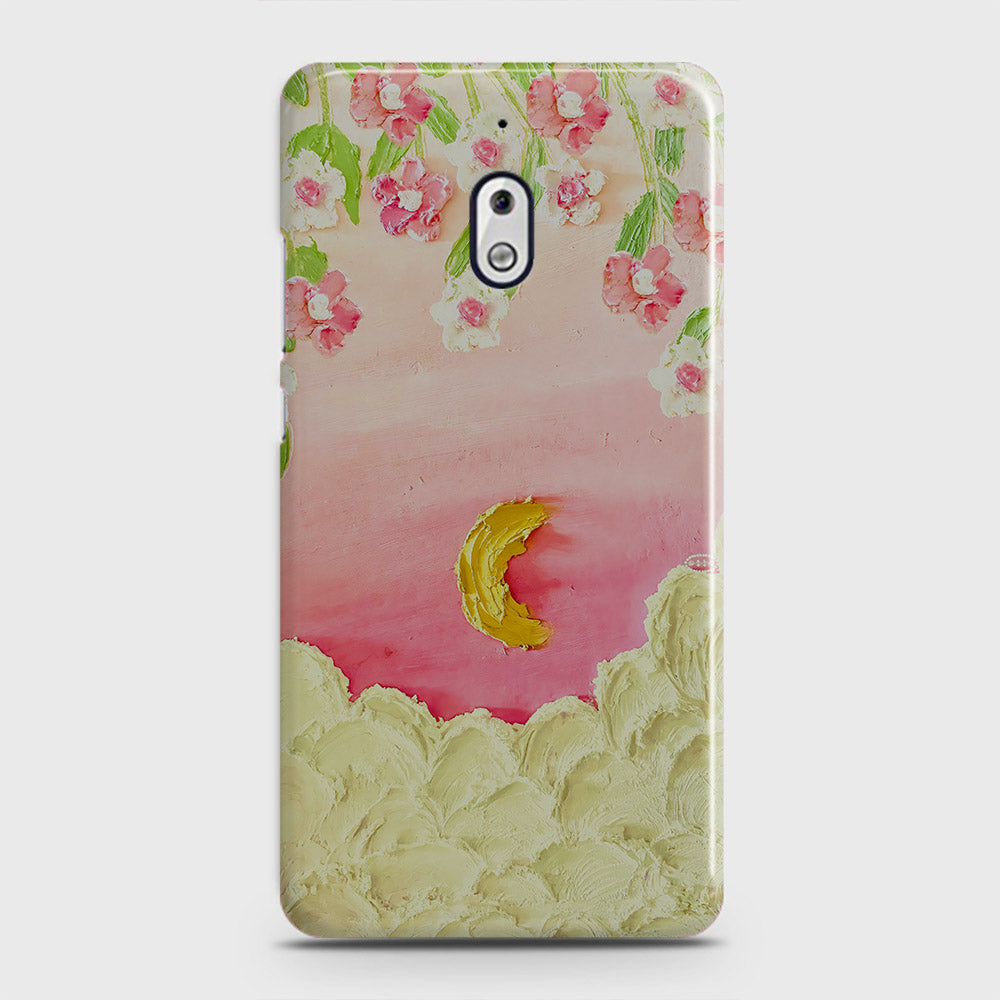 Nokia 2.1 Cover - Floral Series - Design 7 - Pink & Yellow - Matte Finish - Snap On Hard Case with LifeTime Colors Guarantee