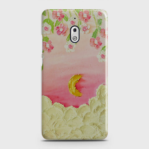 Nokia 2.1 Cover - Floral Series - Design 7 - Pink & Yellow - Matte Finish - Snap On Hard Case with LifeTime Colors Guarantee