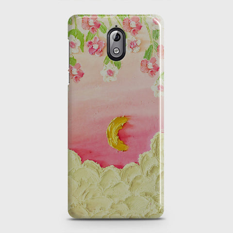 Nokia 3.1 Cover - Floral Series - Design 7 - Pink & Yellow - Matte Finish - Snap On Hard Case with LifeTime Colors Guarantee