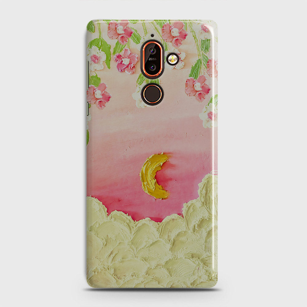 Nokia 7 Plus Cover - Floral Series - Design 7 - Pink & Yellow - Matte Finish - Snap On Hard Case with LifeTime Colors Guarantee