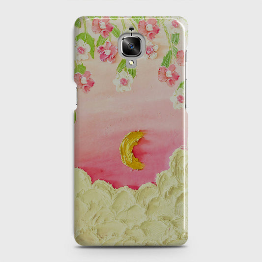 OnePlus 3  Cover - Floral Series - Design 7 - Pink & Yellow - Matte Finish - Snap On Hard Case with LifeTime Colors Guarantee