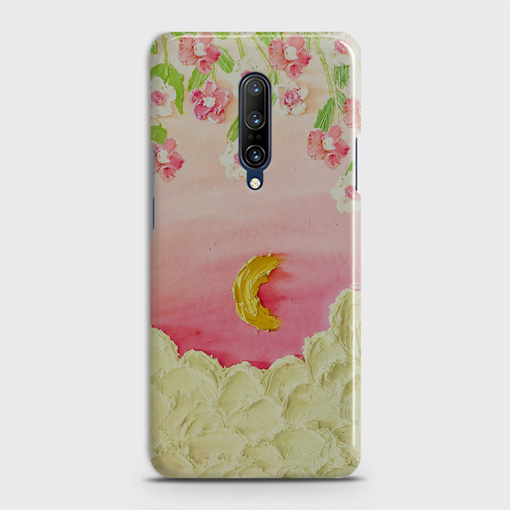 OnePlus 7 Pro  Cover - Floral Series - Design 7 - Pink & Yellow - Matte Finish - Snap On Hard Case with LifeTime Colors Guarantee