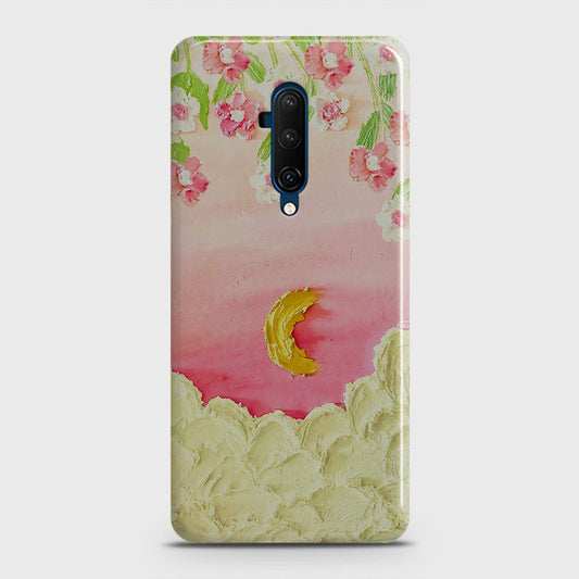 OnePlus 7T Pro  Cover - Floral Series - Design 7 - Pink & Yellow - Matte Finish - Snap On Hard Case with LifeTime Colors Guarantee