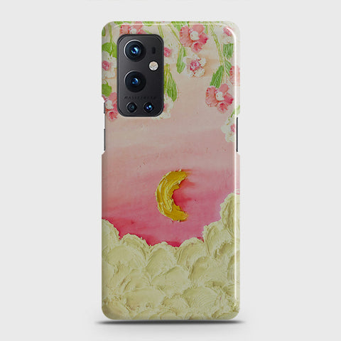 OnePlus 9 Pro  Cover - Floral Series - Design 7 - Pink & Yellow - Matte Finish - Snap On Hard Case with LifeTime Colors Guarantee