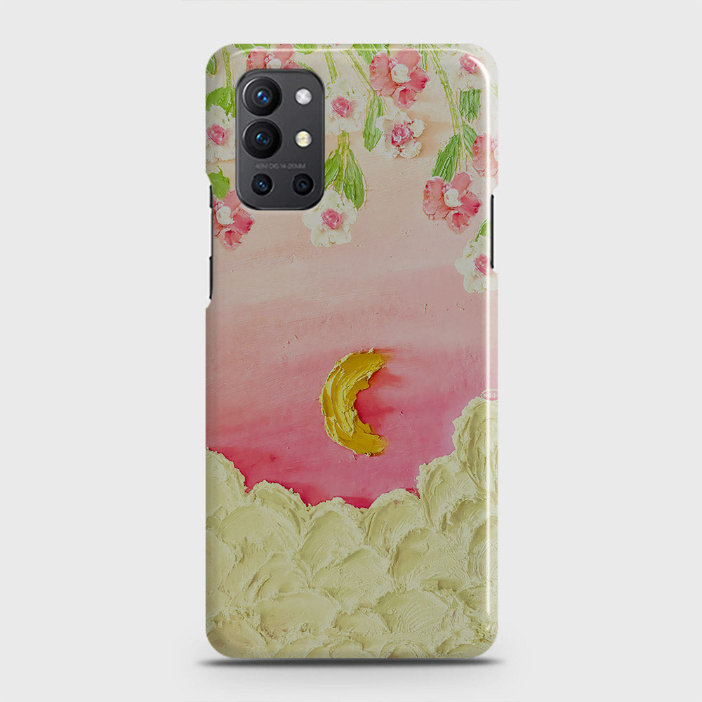 OnePlus 9R  Cover - Floral Series - Design 7 - Pink & Yellow - Matte Finish - Snap On Hard Case with LifeTime Colors Guarantee