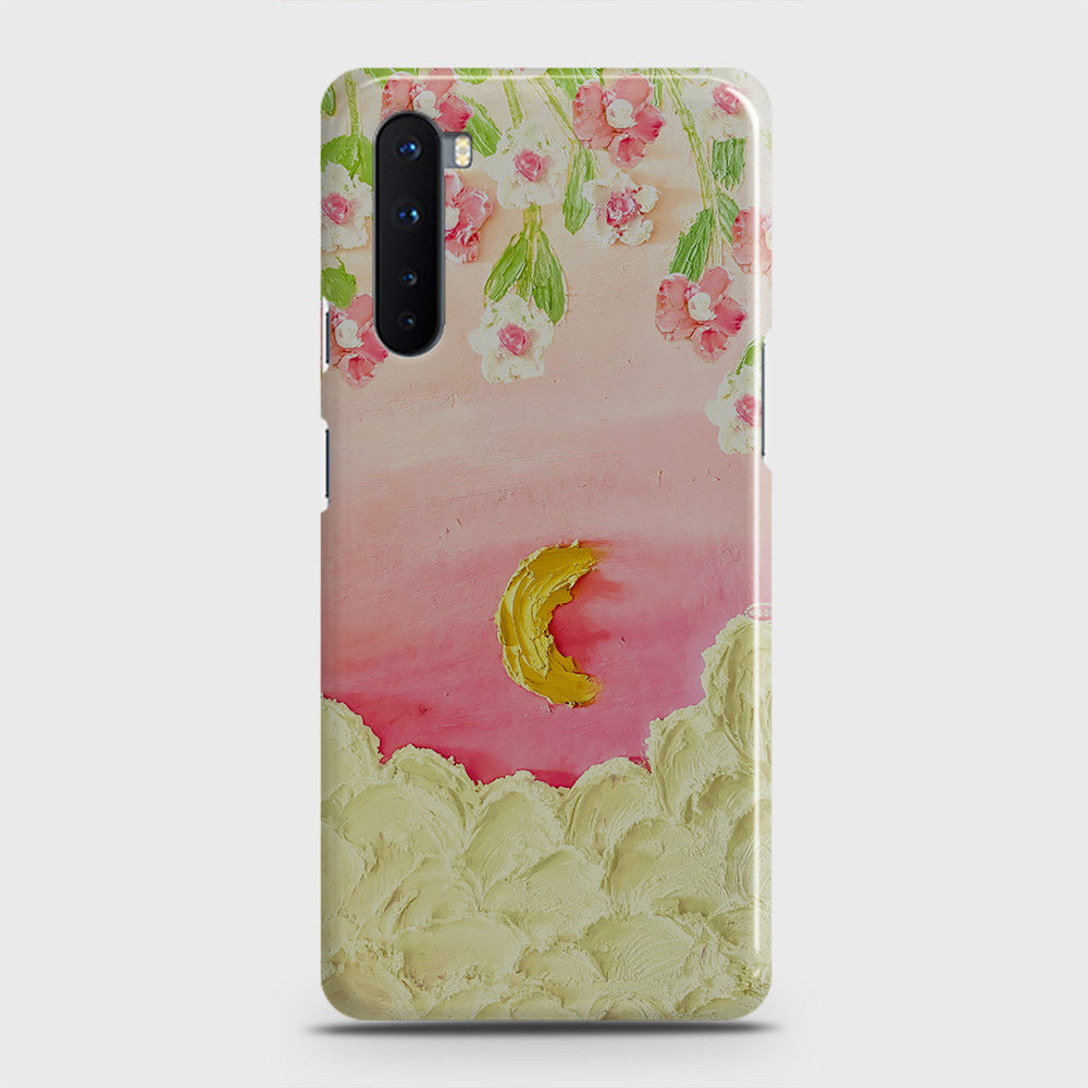 OnePlus Nord  Cover - Floral Series - Design 7 - Pink & Yellow - Matte Finish - Snap On Hard Case with LifeTime Colors Guarantee