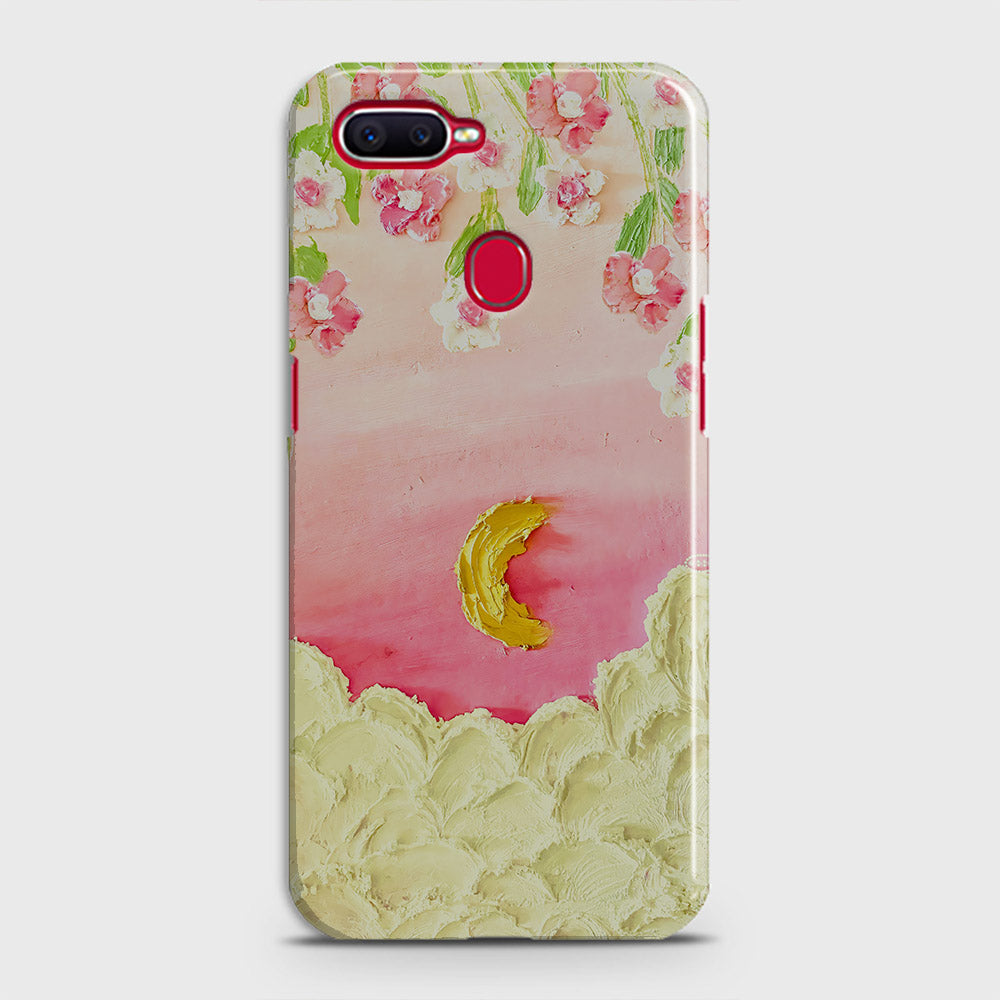 Oppo A7 Cover - Floral Series - Design 7 - Pink & Yellow - Matte Finish - Snap On Hard Case with LifeTime Colors Guarantee