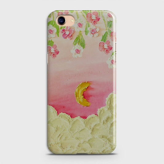 Oppo A83 / A1 Cover - Floral Series - Design 7 - Pink & Yellow - Matte Finish - Snap On Hard Case with LifeTime Colors Guarantee