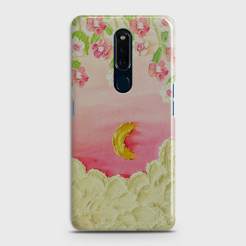 Oppo F11 Cover - Floral Series - Design 7 - Pink & Yellow - Matte Finish - Snap On Hard Case with LifeTime Colors Guarantee